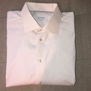 ETON Pin dot dress shirt
